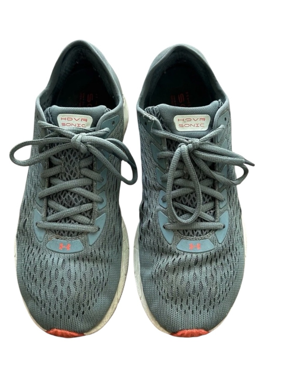 Size 9 Under Armour HOVR Sonic Running Sneakers - Slate Blue with Coral Accents